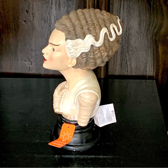 Bride of Frankenstein Bust Light Up Halloween Decor - Picture 10 of 16
